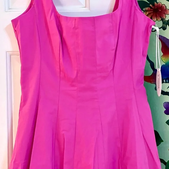 🌺🎉HP🎉🌺 NWT Staud Wells Mini Dress Peony - Picture 11 of 16